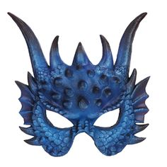 PRICES MAY VARY. Blue Dragon Mask: The dragon mask has features sculptured detail blue skin, scale and long horns. The rich three-dimensional shape brings out the texture and character. The blue dragon mask features with realistic appearance, eliminates the need for messy makeup or facepaint. Soft PU Foam & Elastic Back Strap: This mask made of a very soft, flexible, durable, light weight PU foam. Very comfortable to wear. Vivid color, and no worry about fading. Elastic back strap for a custom c Mask Ball, Long Horns, Owl Mask, Masque Halloween, Dragon Mask, Dragon Costume, Anime Halloween, Halloween Masquerade, Half Face Mask