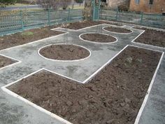 the garden is ready to be planted and put in