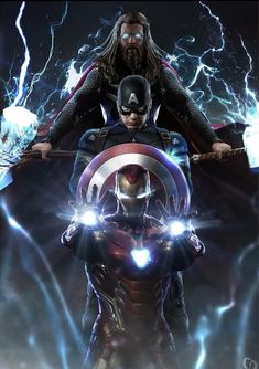 captain america the winter soldier movie poster with thor and iron man standing next to each other