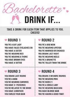 the rules for bachelor party drinks