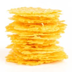 a stack of crispy crackers sitting on top of each other