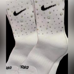 Custom Bling Swarovski Crew Socks Choose Crystal Color 1 Pair. Made To Order, Ships In 3-5 Days. Socks Gift Ideas, Bling Socks, Bling Nike, Socks Womens, Wedding Sneakers, Custom Bling, Socks Gift, Nike Socks, Nike Accessories