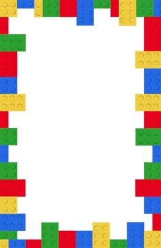 a square frame made out of legos with different colored blocks on the bottom and sides