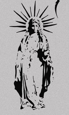 the statue of liberty is shown in black on a gray background with an arrow above it