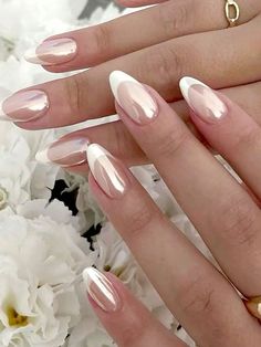 Follow @leminimacaron for more inspo 🤍 Photo credits: unknown | please DM for credit. #Leminimacaron #nails #nailart #beauty #nailsofinstagram #diy #tutorial #nailtutorial#selfcare #gelpolish #gelnails #mani #manicure #veganbeauty #9free #crueltyfree #cleanbeauty #inspo #consciousbeauty #nailinspo #trendynails #beauty #spring2024 #springnails #aesthetic #springinspo #manimonday #shortnails #almondnails #pinterestnails #trendingbeauty #trendynails #springnails #gelx #gelextentions #geltips #nailextensions #longnails #almondnails #summernails #simplenails Chrome French Tips Almond, Paznokcie Hello Kitty, Kutek Disney, Summery Nails, Makijaż Smokey Eye, Bridal Nails, Elegant Nails, Prom Nails, Beauty Ideas