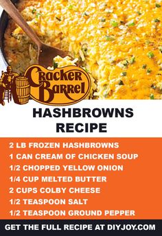 Cracker Barrel Hashbrowns Recipe with ingredients Copycat Hashbrown Casserole, Cracker Barrel Hashbrown Casserole Easy, Copycat Cracker Barrel Potato Casserole, Hashbrown Casserole Cracker Barrel, Copycat Hashbrown Casserole Barrels, Copycat Cracker Barrel Hashbrown, Cracker Barrel Copycat Hashbrown Casserole, Copycat Cracker Barrel Hashbrown Casserole