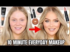 EASY EVERYDAY 10 MINUTE MAKEUP TRANSFORMATION | KELLY STRACK - YouTube Easy Everyday Makeup Tutorial, Kelly Strack Makeup, Full Makeup Tutorial For Beginners, Quick Make Up Tutorial, Everyday Mom Makeup, Easy Office Makeup, 5 Minute Makeup Tutorial, Fast Easy Makeup, Easy Full Face Makeup Looks