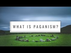 an image with the words what is paganism? in front of a green field