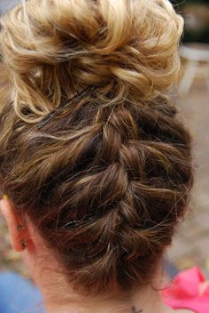 Try french braiding up the back of your head for something a little different! - www.Conair.com Gymnast Hair, Gymnastics Tutorials, Competition Hairstyles, Meet Hairstyles, Gymnastics Meet Hair, Gymnastics Hairstyles, Fast Braids, French Braiding, How To French Braid