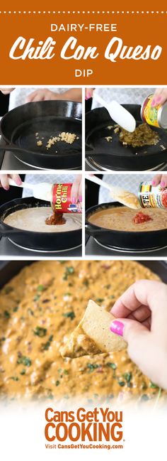 the steps to make chili con quesadilla dip