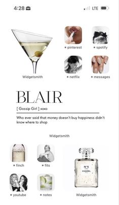 an ad for blarr, which features different types of alcohol