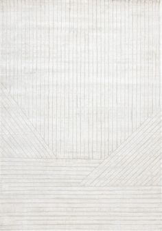 a white rug with lines on the bottom and diagonals in the middle, as well as