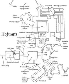 the parts of a hogwarts map