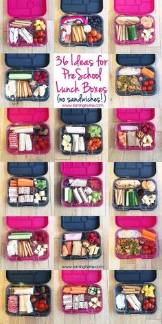 an image of lunch boxes with food in them