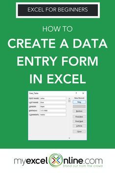 how to create a data entry form in excel for beginners with examples and tips