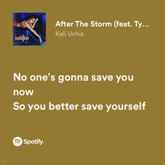 a brown background with the words after the storm feat ty kalli ughis