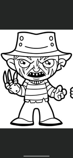 a cartoon character with an evil look on his face and hands in the shape of a scare