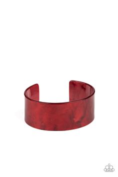 Glazed in shimmer, a red acrylic cuff curls across the wrist for a colorfully retro look. Sold as one individual bracelet. Bedazzled Jewelry, Acrylic Accessories, Acrylic Bracelet, Pink Jewels, Feeling Pretty, Red Bracelets, Bracelet Online, Paparazzi Accessories, Paparazzi Jewelry