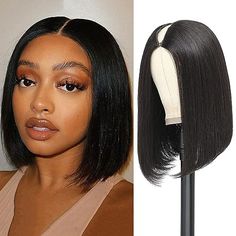 Elevate your style with our Amznlady V Part Wigs. 🌟 Get natural, silky straight Brazilian Virgin Human Hair Wigs for Black Women. 🙆‍♀️ No more leave-out stress! Enjoy the upgrade! 💁‍♀️✨ #WigUpgrade #HairTransformation #SilkyStraight #BrazilianVirginHair #Amznlady #VPartWigs #AD #SPONSORED Short Bob Straight, Bob Straight, Wigs Short, Straight Wigs, Brazilian Virgin Hair, Straight Wig, Wigs For Black Women, Hair Transformation, Short Bob