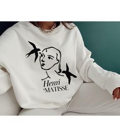 Gildan 18000 **If you are S get M or L for loose-oversized look. If you are L get XL or 2XL. If your size is not in stock please reach out so we can double check for you. **Apparel/design colors may vary across devices. Ideal for any situation, a unisex heavy blend crewneck sweatshirt is pure comfort. These garments are made from polyester and cotton. This combination helps designs come out looking fresh and beautiful. The collar is ribbed knit, so it retains its shape even after washing. There Henri Matisse, Apparel Design, Ribbed Knit, Color Design, Crew Neck Sweatshirt, Gender Neutral, Crew Neck, Sweatshirts Hoodie, Bathing Beauties