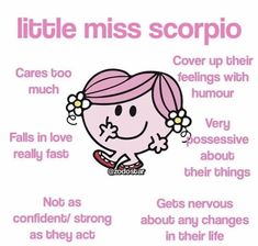 a little miss scorpio poster with the words