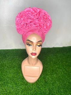 This beautiful autogele is made from hand woven Aso-oke and it's already made which takes seconds to wear. :Gele is suitable for all heads and can be customized into your own choice of colour. : These beautiful African ready to wear headgear is very easy to tie and comfortable, it gives you that complete African look within a minute. :The gele has an adjustment strap at the back which makes it one size fits all . Seeing is believing, we're here to serve you better and happy. Pink Headwrap For Party, Pink Spring Headwrap One Size, Pink Adjustable Headwrap For Spring, Adjustable Pink Headwrap For Spring, Pink One Size Fits Most Headwrap Headband, African Hair Wrap, Seeing Is Believing, Aso Oke, African Hair