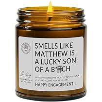 a candle that says smells like matthew is a lucky son of a b - rich