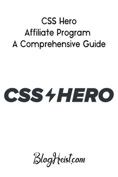 the css hero logo is shown in black and white