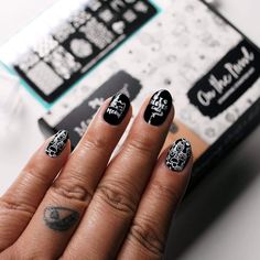 The paw-sibilities are endless with this all-in-one cat-themed nail stamping kit. Our On the Prowl stamping starter kit includes a mini-sized classic white stamping polish, our best-selling smudge free top coat, and a kitty-themed stamping plate for your favorite feline-loving friend. Paint your nails with any nail polish color you love and stamp with our highly pigmented stamping polish for bright, bold designs. Included in this Set: Artist Collaboration: MrsWhite8907 (m006) 5ml of Smudge Free Nail Stamp Kit, Base Coat Nail Polish, Classic Nail Art, Nail Art Kit Tools, Artist Collaboration, Winter Manicure, Nails Now, Bright Nails, Winter Nail Art