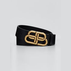 Balenciaga belt in smooth calf leather Gold-tone BB buckle Made in Italy Designer Belts With Buckle Closure For Business, Luxury Business Belts With Tang Buckle, Luxury Business Belt With Tang Buckle, Luxury Leather Belt Buckles With Tang Buckle, Luxury Formal Belt With Tang Buckle, Black Leather Belt Buckles With Tang Buckle, Designer Rectangular Buckle Belt For Business, Designer Rectangular Belt Buckle For Business, Modern Formal Belts With Tang Buckle