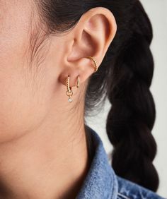 14k Gold Handcrafted Single Mini Hoop Earring - Jewelry | Mejuri Gold Earrings For Women, Mini Hoop Earrings, Popular Jewelry, Pearl Hoop Earrings, Round Stud Earrings, Diamond Hoop Earrings, Engraved Items, Single Earring, Selling Jewelry