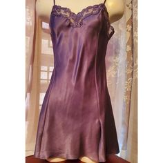 Simply Gorgeous. You Won't Be Disappointed With This Nwot Vintage Y2k Beauty. From Clean Smoke And Pet Free Home Cute Night Gowns For Women, Satin Nightgown Aesthetic, Y2k Cocktail Dress, 2000s Pjs, Vintage Pijama, Satin Sleepwear Nightgowns, Y2k Victoria Secret, Cruise Prep, Y2k Beauty