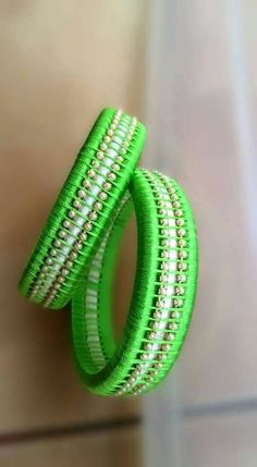 To order, pls what's app on +91 9492991857 Tread Bangles, Friendship Bracelets Ideas, Bracelets Ideas, Diy Bead Embroidery