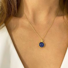 ✔️Genuine Blue Sapphire Necklace✔️ High-Quality Solid 925 Sterling Silver * Finish: Sterling Silver ∙ 24K Gold Handmade in Greece. This Sapphire necklace is great for wearing alone or for layering with other necklaces. Moreover, Blue Sapphire is a really powerful crystal that promotes concentration & creativity! It is the perfect gift for your girlfriend, sister, bridesmaids, or even yourself! 👉A few words about Genuine Blue Sapphire. Blue Sapphire is one of the most sought-after stones. It Sapphire Pendant Birthstone Necklace For Gift, Royal Blue Sapphire Jewelry For Gift, Royal Blue Sapphire Jewelry Gift, Blue Sapphire Birthstone Necklace For Gift, Blue Sapphire Birthstone Necklace Gift, Sapphire Birthstone Round Necklace, Sapphire Birthstone Round Necklaces, Sapphire Round Birthstone Necklace, Sapphire Round Pendant Necklace As Gift