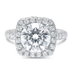 Emily DENGR01338 - Engagement Rings - Forever Diamonds | Forever Diamonds | New York, NY Princess Diamond Engagement Rings, Jewelry Showcase, Jewelry Showcases, Princess Diamond, Halo Engagement Rings, White Gold Diamonds, Ring Sets, Diamond Engagement Rings, Gold Diamond