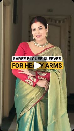 Saree Blouse Designs For Heavy Arms, Sleeves For Heavy Arms, Blouse Designs For Big Arms, Blouse For Heavy Arms, Simple Georgette Blouse Designs, Blouse Designs For Heavy Arms, Plus Size Saree Blouse Design, Blouse Design For Plus Size Women Indian, Blouse Designs Latest For Heavy Breast