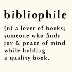 the words bibliophile are written in black ink on a white background