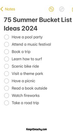 the summer bucket list has been updated to help you plan your next trip and keep track of what's happening