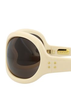 Sleek, polished frames elevate slim and stylish sunglasses with versatile appeal. 77mm lens width; 26mm bridge width; 105mm temple length 100% UV protection Injection Made in Japan Gucci Luxury Shield Sunglasses With Tinted Lenses, Luxury Gucci Shield Sunglasses With Uv Protection, Modern Gucci Shield Sunglasses With Tinted Lenses, Modern Gucci Aviator Sunglasses With Uva Protection, Classic Gucci Shield Sunglasses With Gradient Lenses, Classic Gucci Shield Sunglasses With Polarized Lenses, Gucci Classic Shield Sunglasses With Polarized Lenses, Gucci Classic Polarized Shield Sunglasses, Modern Gucci Shield Sunglasses With Uv Protection