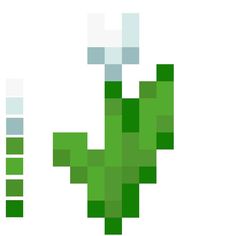 an image of a pixelated cactus in green and white