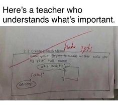 there is a teacher who understands what's important to his class on the whiteboard