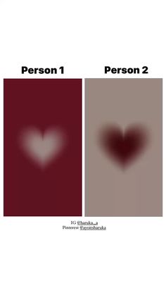 two hearts are shown in three different colors, one is red and the other is white