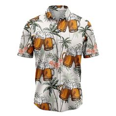 Category:Shirt; Season:Spring,Summer; Fabric:Polyester; Sleeve Length:Short Sleeve; Look After Me:Machine wash,Hand wash,Washable; Gender:Men's; Style:Designer,Tropical,Fashion,Hawaiian,Soft; Tops Type:Shirt,Summer Hawaiian Shirt; Occasion:Hawaiian,Beach,Holiday,Street,Casual; Age Group:Adults'; Fit Type:Regular Fit; Pattern:Graphic Prints,Beer,Leaves; Design:Print,Button-Down; Neckline:Turndown; Brand:OUKU; Front page:FF; Listing Date:12/23/2022; Bust:; Length:; Shoulder Width:; Fit US Size:; F Summer Vacation Short Sleeve Shirt With Buttons, Summer Short Sleeve Shirt With Button Closure For Beach, Summer Short Sleeve Button-up Shirt For Beach, Summer Beach Hawaiian Shirt With Button Closure, Summer Beach Hawaiian Shirt With Buttons, Summer Short Sleeve Shirt With Button Closure, Summer Button-up Hawaiian Shirt, Hawaiian Beach Shirt With Buttons, White Hawaiian Shirt With Button Closure For Beach