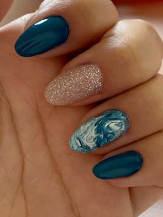 Fancy Nails Designs, Anti Frizz, Fancy Nails, Nail Decorations, The 90s, Blue Nails, Diy Nails