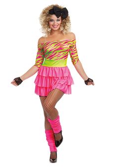 a woman in a pink and yellow costume