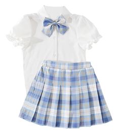 PRICES MAY VARY. High-quality materials to ensure durability and comfort for all-day wear. Chiffon Top: Sweet doll collar, front button closure, with ruffled long sleeves Plaid Skorts and Matching Bow Tie: Stylish pleated skirt, elastic closure and comfy inner lining Perfect for graduation photography, school uniform, shows, cosplay, costume party, casual, etc Schoolgirl Jk costume set including: piece short-sleeved shirt, plaid skirt, bow tie. Betusline Girl Clothes, Pleated Skirt Girl's Two Pi School Uniform Skirts, Pleated Skirt Short, Melody Cinnamoroll, Plaid Pleated Skirt, Sailor Dress, Girls Clothing Sets, Plaid Skirt, Green Skirt, Plaid Skirts