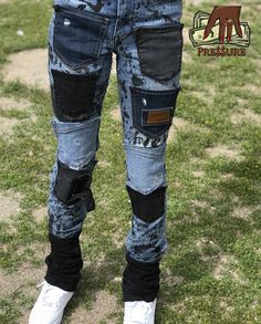 Stacked Denim, Boys Fashion Dress, Patched Denim Jeans, Diy Clothes Refashion, Embellished Clothing, Diy Clothes And Shoes