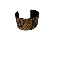 Cuff Zebra Zone Print Cork Cuff Bracelet Brown Black Adjustable New New Without Tags, Never Worn Trendy Brown Cuff Bracelet, Adjustable Black Cuff Bangle, New New, Womens Jewelry Bracelets, Cuff Bracelet, New Color, Cork, Cuff, Women Jewelry