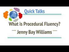 the words quick talks improve procedure flueny jenny bay williams on a white background