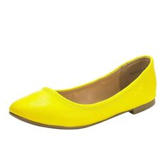 Ultra-flexible Rubber sole and soft PU upper can foldable and not easily deformed, premium Latex cushioned footbed provides all-day comfort. Size: 6.  Color: Yellow.  Gender: female.  Age Group: adult. Casual Slip-resistant Round Toe Flats, Casual Slip-resistant Ballet Flats, Slip-on Slip-resistant Comfortable Flats, Casual Slip-resistant Ballet Flats With Round Toe, Comfortable Slip-on Slip-resistant Flats, Casual Slip-resistant Round Toe Ballet Flats, Casual Yellow Closed Toe Slip-ons, Summer Synthetic Ballet Flats With Round Toe, Non-slip Round Toe Slip-ons For Spring